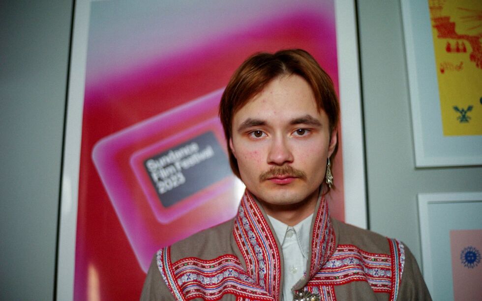 Filmskaper Mihkkal Hætta fra Kautokeino lager kunstfilmer.
 Foto: Pressefoto