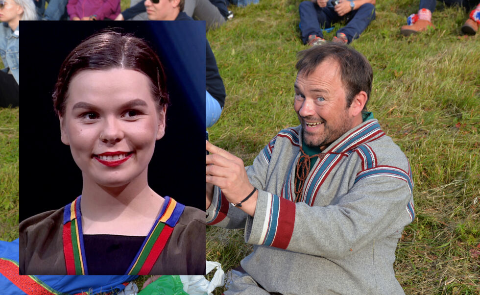Mikkel Gaup har lenge vært ønsket til hovedrollen, og i år klaffet det. Ronja-Katrin Larsen, opprinnelig fra Drag i Hamarøy, skal prøve seg som skuespiller.
 Foto: Steinar Solaas og skjermbilde fra NSR
