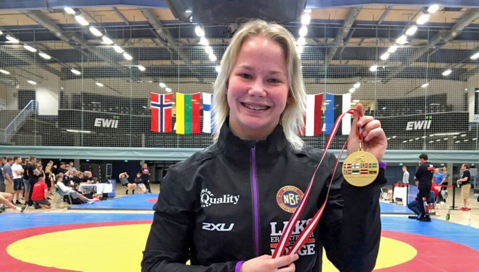 Synne M. Haagensen fra Bryteklubben Tana avanserte ti plasser fra i fjor da hun deltok i Mälercupen i Sverige i helga.
 Foto: Arkiv