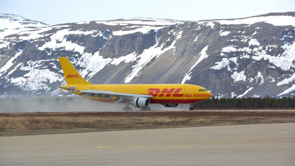 Tirsdag 23. mai landet fraktselskapet DHL sitt første fly på Lakselv lufthavn Banak, og inviterte til åpningsfest på flyplassen.
 Foto: Kristin Marie Ericsson