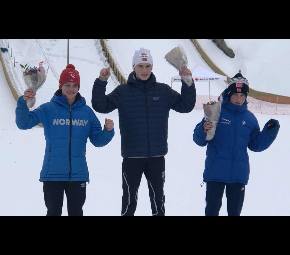 DOBBELTRIUMF:Eidar Johan Strøm fra Alta gikk helt til topps i sin klasse i både hopp og kombinert under Hovedlandsrennet i helga.
 Foto: Privat
