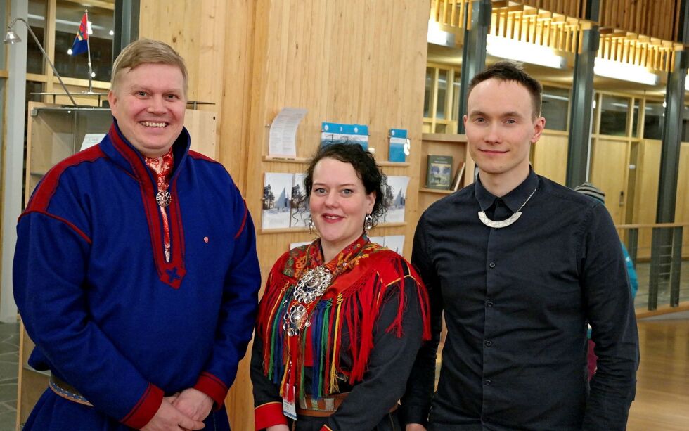 Skal det likevel stå mellom disse? Presidentkandidatene Ronny Wilhelmsen (Ap) og Silje Karine Muotka (NSR). Til høyre NSR-leder Runar Myrnes Balto.
 Foto: Erik Brenli