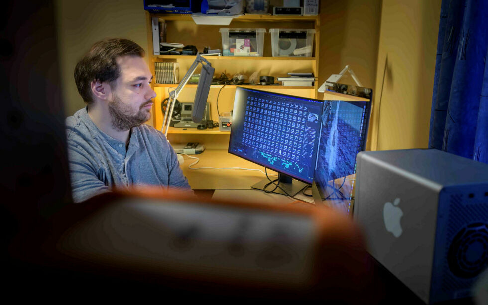 Animatør Kenneth Ulstein Johansen i Siivet synes at det var ganske enkelt å få steinkarakterene i den nye animasjonsfilmen til å puste.
 Foto: Cecilie Bergan Stuedal