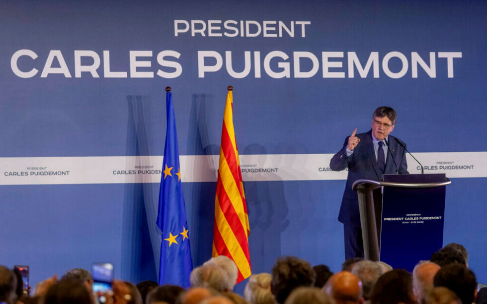 Puigdemont stiller som kandidat til valget i Catalonia.
 Foto: Albert Salamé, www.vilaweb.