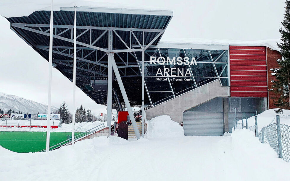 Romssa Arena er det nye navnet på gamle Alfheim i Tromsø.
 Foto: IL/Arvu