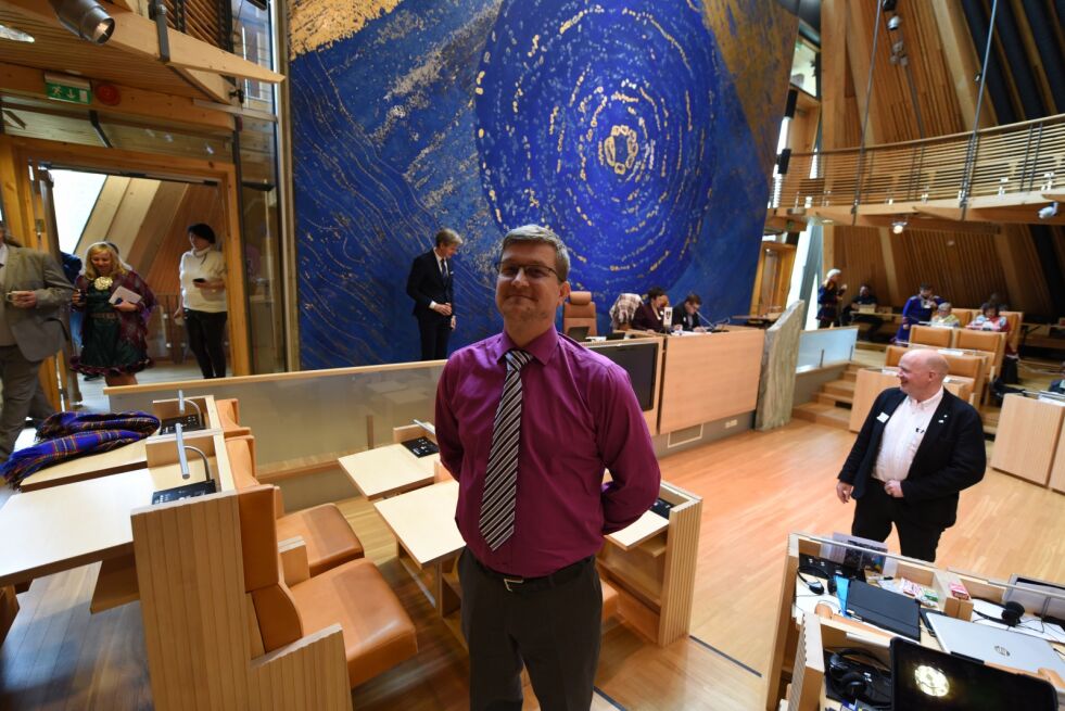 Robert Wilhelmsen og AP får fylketinget med seg på et nei til NVEs plan om vindindustri i Finnmark.
 Foto: Lars Birger Persen