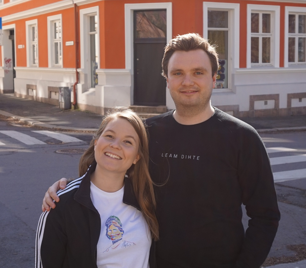 Anja Thonhaugen og Emil Wainwright lanserer sin bedrift midt i i coronatiden.
 Foto: Privat