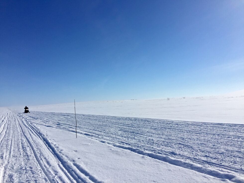 Mannen som er anmeldt av Nesseby kommune skal ha hatt en langvarig konflikt angående skuterløypa ved hytta hans.
 Foto: Illustrasjon