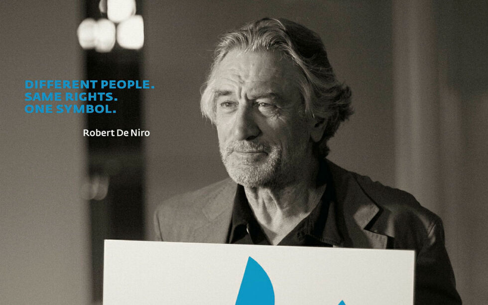 Robert De Niro reklamerer for menneskerettigheter. Nå skal Kommune-Norge samles for å diskutere de samme rettighetene.
 Foto: humanrightslogo.net