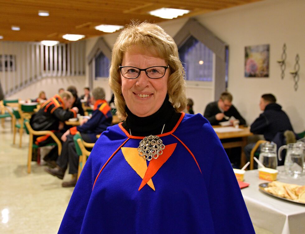 Torill Svedhaug gleder seg til årets samiske uke. I år blir det samiske ekstra synlig i bybildet med en siida i rådhusparken.
 Foto: Steinar Solaas