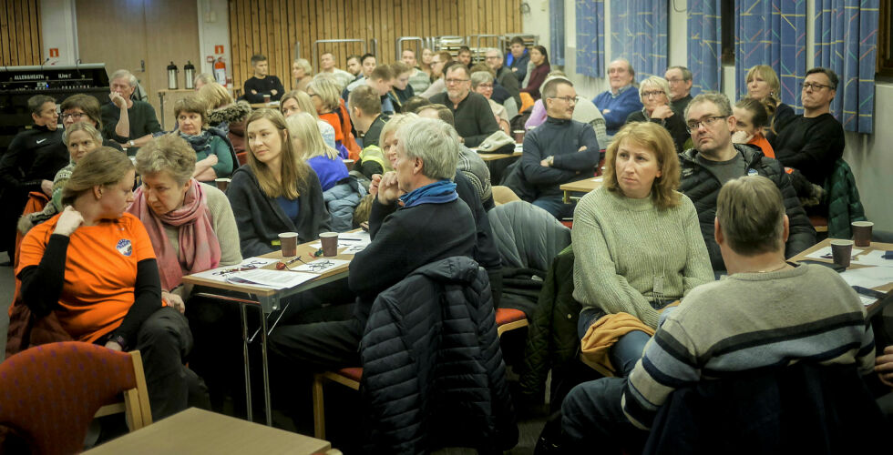 Foto fra det omstridte nominasjonsmøtet til Nordkapp Ap i januar 2019.
 Foto: Geir Johansen