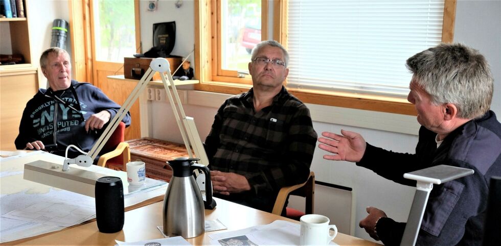 Ølli Jessen, Sigurd Richardsen og Roar Bekkelund skal sørge for et maritimt innslag under årets kvænfestival.
 Foto: Bjørn Hildonen