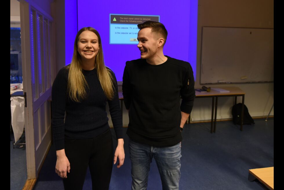 Kamilla Elise Andersen og Hans Magnus Thunestvedt er henholdsvis nummr to og en på TLPs liste til høstens valg.
 Foto: Lars Birger Persen