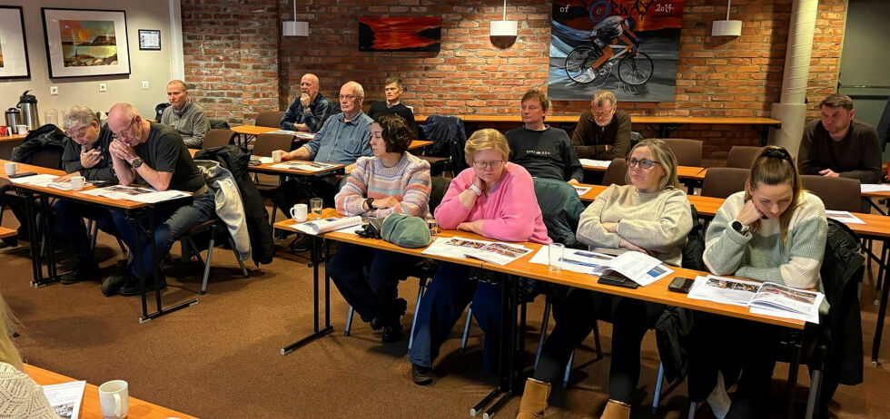 Fra årsmøtet til Nordkapp jeger- og fiskerforening på Corner torsdag 20. mars.
 Foto: Privat
