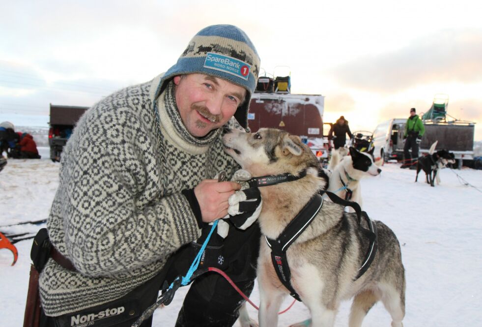 Harald Tunheim er blant de virkelige veteranene i hundekjørermiljøet, og bruker Bergebyløpet til en form for uttaksløp for hundene som skal få plass i spannet til Finnmarksløpet.
 Foto: Torbjørn Ittelin