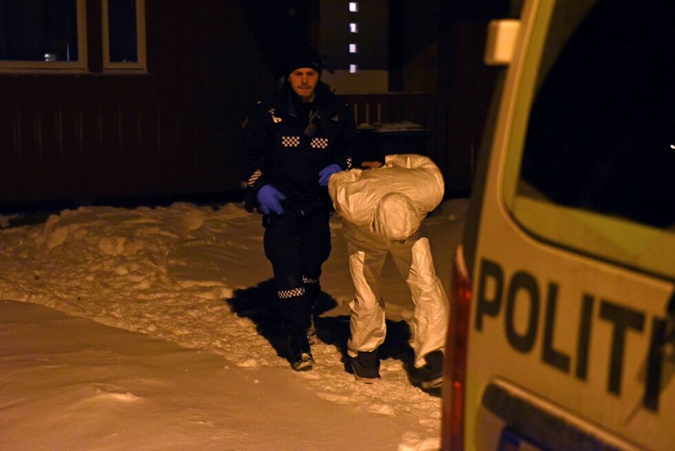 Pågripelse i forbindelse med knivdrap i Lakselv.
 Foto: Kristin A. Humstad