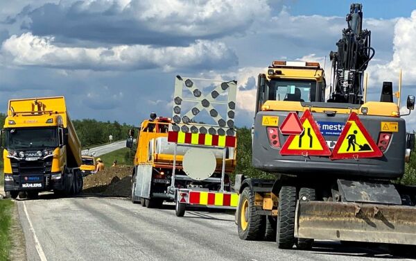 Stenging av vei i Karasjok