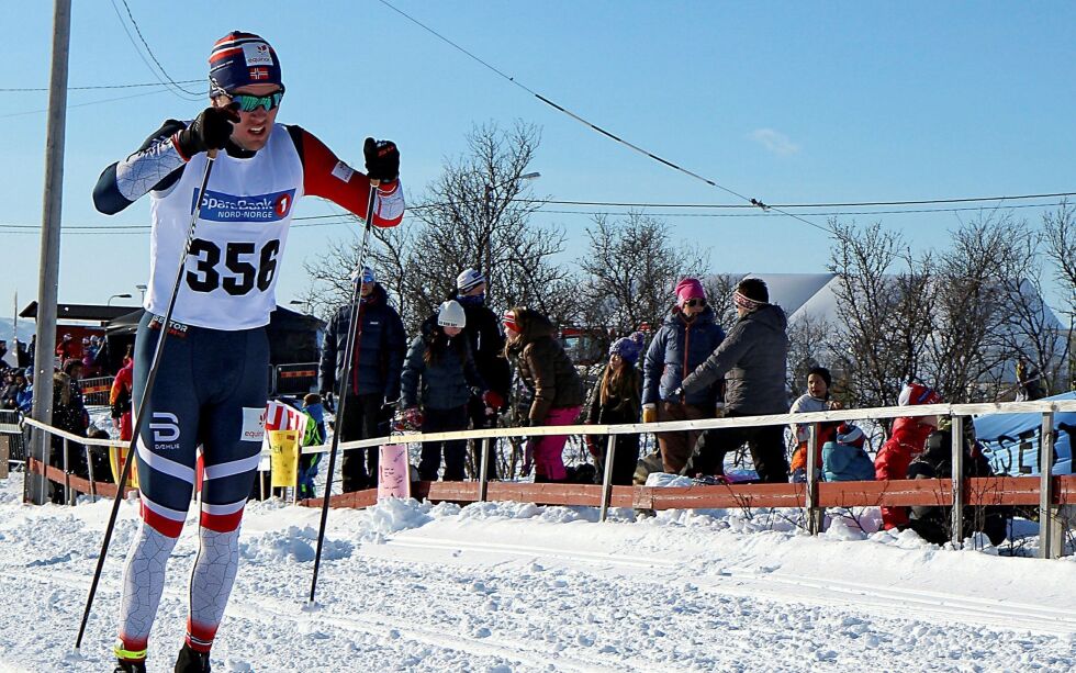 Daniel Stock tok en meget sterk sølvplass under NM på ski mandag. 
Foto: Torbjørn Ittelin