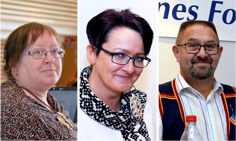 SFF sine listetopper ble ikke valgt inn på Sametinget. Fra venstre Liv Slettli, SFF-leder og listetopp i Vesthavet valgkrets, Yrja Hammer, landsstyremedlem og listetopp i Østre valgkrets og Stein Are Olsen, landsstyremedlem og listetopp i Gáisi valgkrets.
 Foto: Steinar Solaas