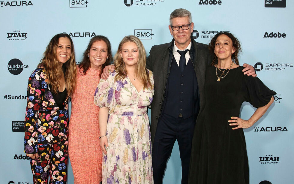 Filmregissører og filmstjerner er premiereklar på Sundance filmfestival. Heidi Ewing, Iselin Breivold, Hege Birch Wik, Thor-Atle Svortevik og Rachel Grady.
 Foto: Michael Hurcomb/Shutterstock for Sundance Film Festival