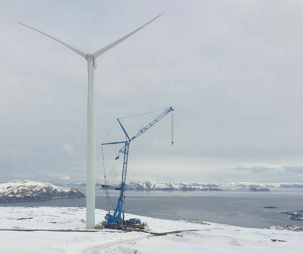 Finnmark Kraft trekker frem at de har erfaring fra bygging og drift i Finnmark, herunder å ta ned et større eksisterende anlegg, Havøygavlen, og bygge et nytt.
 Foto: Arctic Wind AS