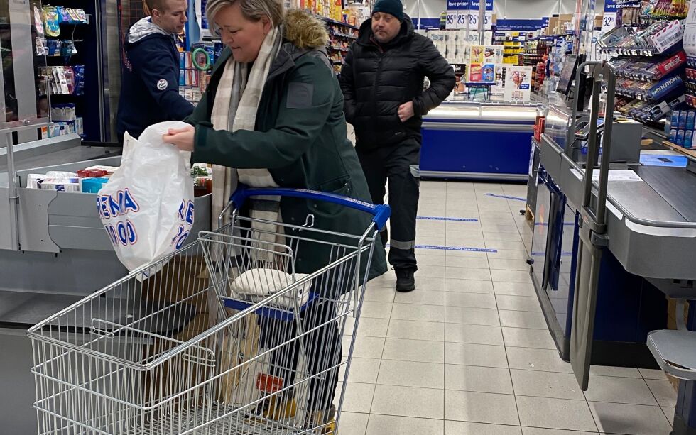 På REMA Hesseng slipper maks 56 kunder inn i lokalet samtidig. Privat foto