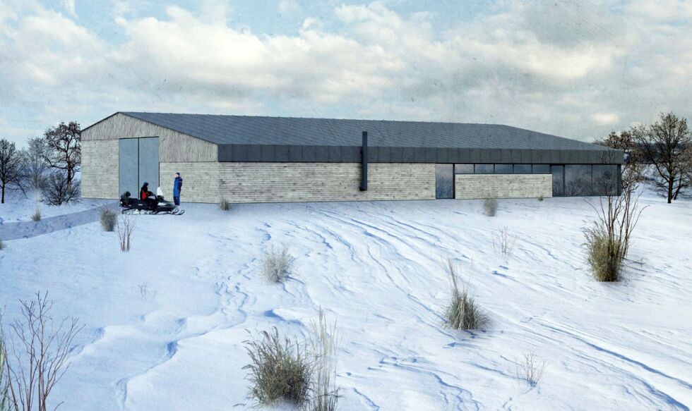 Slik er nybygget til Porsanger treindustri tenkt av arkitekten. Kilde: Porsanger treindustri