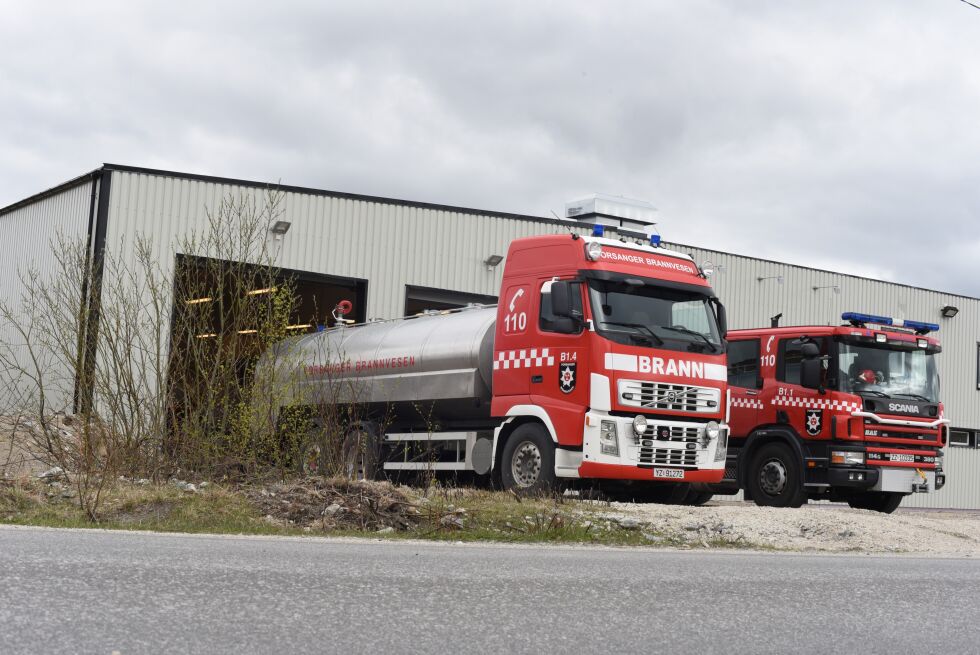 Porsanger brannvesen mangler for tiden tankbil fordi kjøretøyet står på verksted.
 Foto: Marius Thorsen