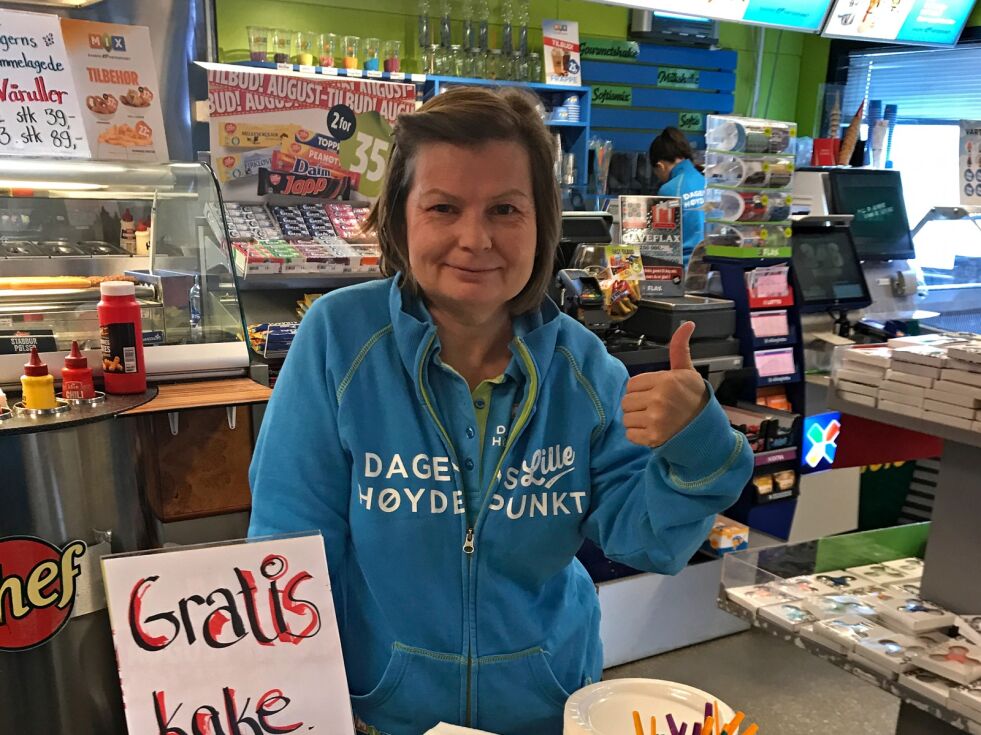 Elle K. Porsanger, innehaver av Mix Tigern Kiosk i Tana sier forrige storgevinst var for to år siden.
 Foto: Privat