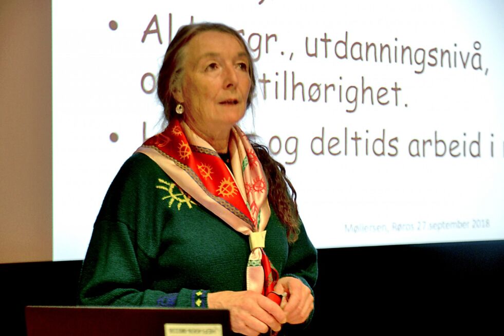 Snefrid Møllersen har forsket på hvordan fysiske belastninger og marginalisering og diskriminering påvirker reindriftsutøvernes hverdag i sørsamisk område.
 Foto: Sunniva Bornøy