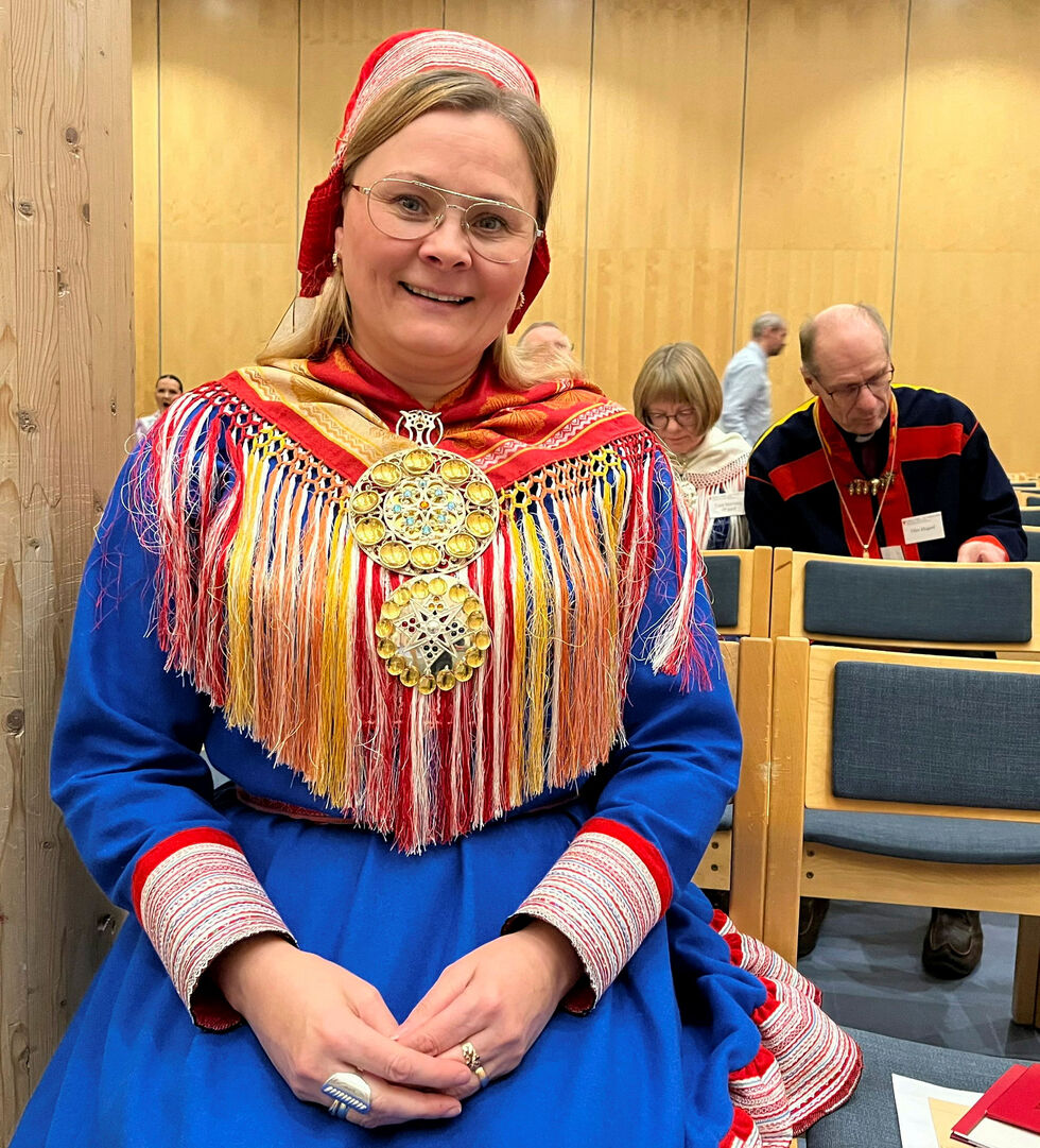 Samisk kirkeråds leder Sara Ellen Anne Eira meldte seg mandag ut av Arbeiderpartiet.
 Foto: Elin Wersland