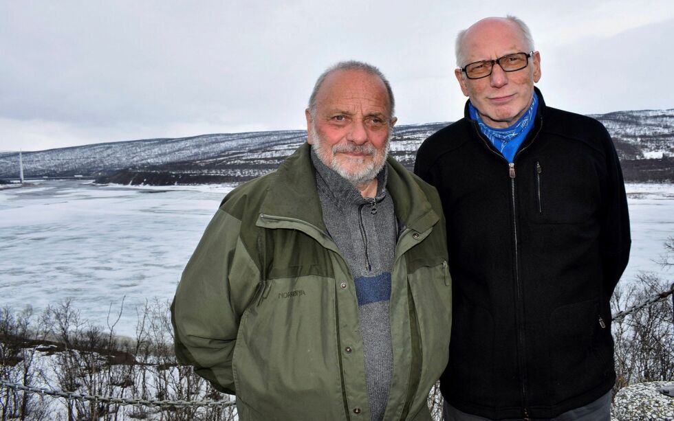 Aage Solbakk og Harald Gaski fra Deanu Institiuhtta håper Tana skal få et flott bygg, der museum for elvesamisk kultur inngår sammen med Joddu og instituttet, og kanskje mer.
FOTO: Birgitte Wisur Olsen