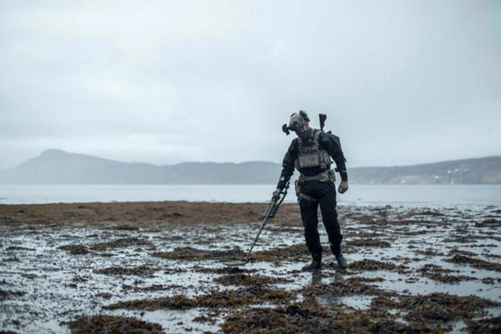 Det blir kontrollert spengning i Bugøynes-området i Sør-Varanger.
 Foto: Forsvaret