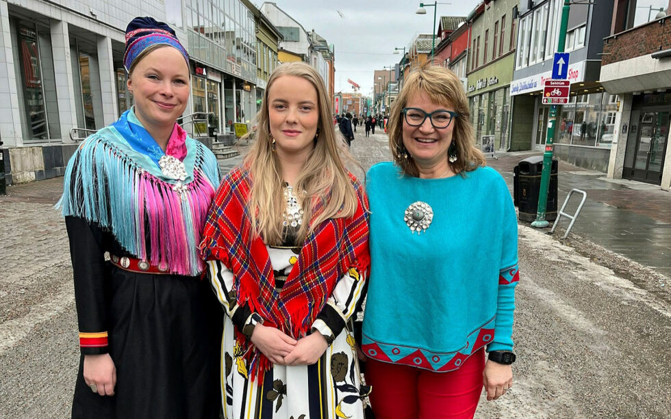 Bente Skogvang, Sajje Solbakk og Sandra Márjá West.
 Foto: Elin Wersland