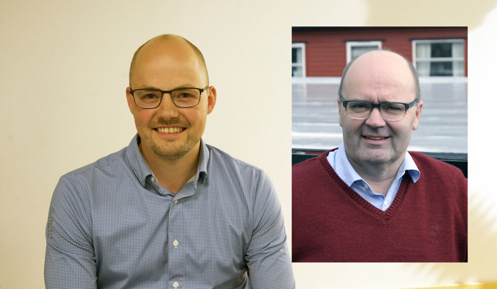 Ordfører Robin Ridderseth og nå avgått kommunedirektør Torbjørn Simonsen.
 Foto: Steinar Solaas