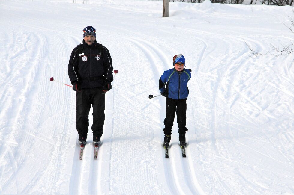 Her er Jarl Even og Isak Roska i fint driv under Aldonrennet 2013. 
Til helga starter turrennene igjen så det er det bare å smøre skiene og begi seg ut på nye mil.
 Foto: Siv I Andersen (arkiv)