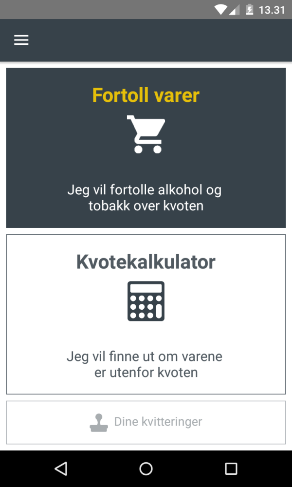 Sjekk kvota med appen