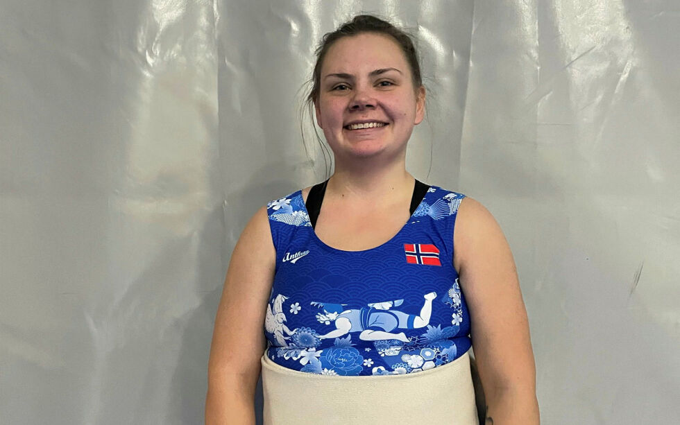 Karin Alida Boine er 25 år, og har vist et stort talent innen sumo­bry­ting som idretts­gren.
 Foto: Privat