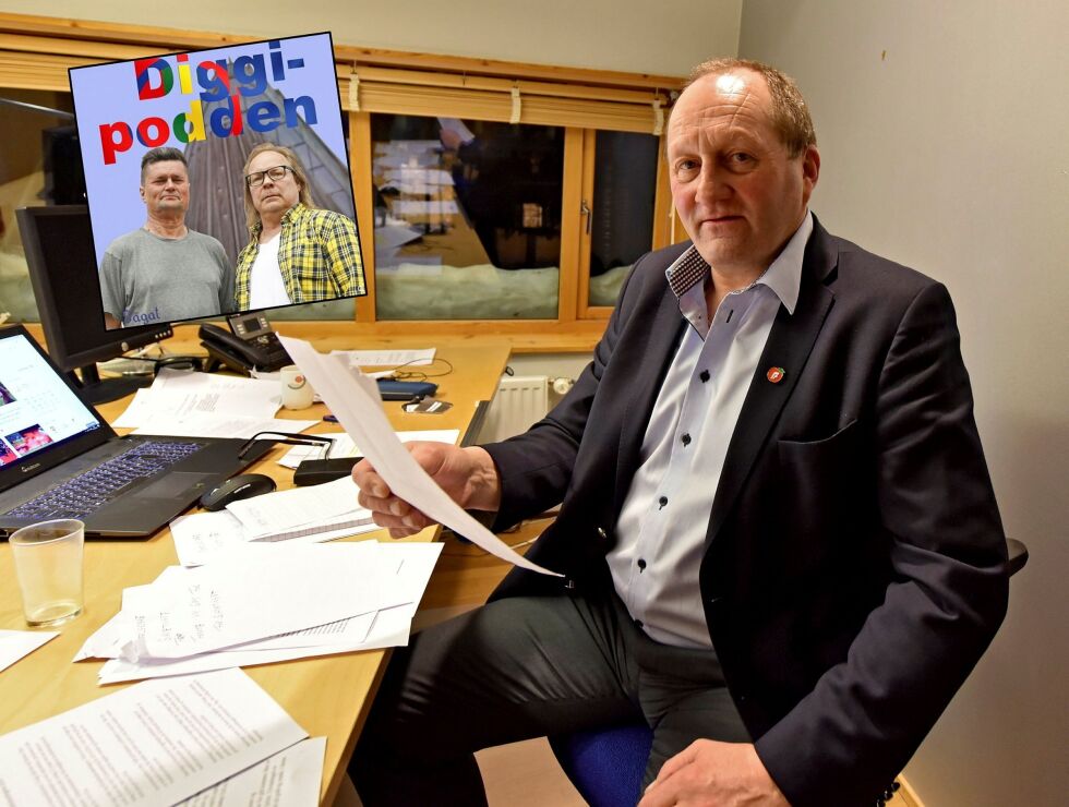 Arthur Tørfoss fra Fremskrittspartiet er gjest i Diggipodden. Foto/montasje: June Helén Bjørnback, Lars Birger Persen, Steinar Solaas