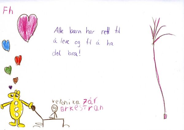 Tegnet artiklene i barnekonvensjonen