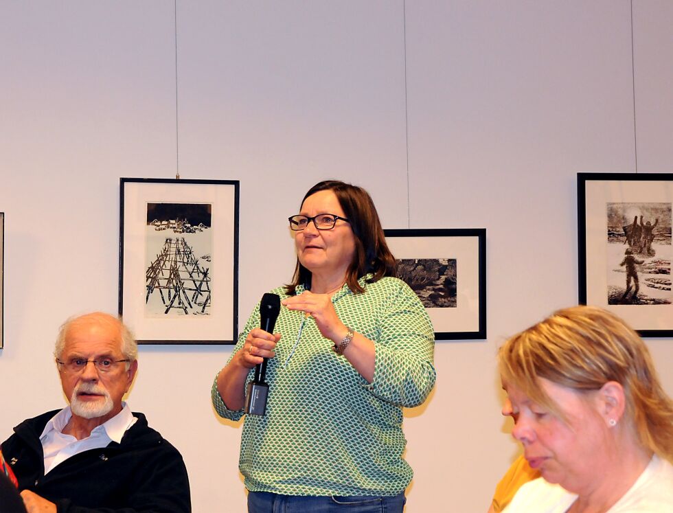 Marianne Madvig Hansen fortalte om sin oppvekst i Bjørnevatn, der ingen av barna noensinne nevnte at de var samisk, og at usynliggjøringa var viktig for at de skulle ha det greit i vennegjengen.
 Foto: Halllgeir Henriksen