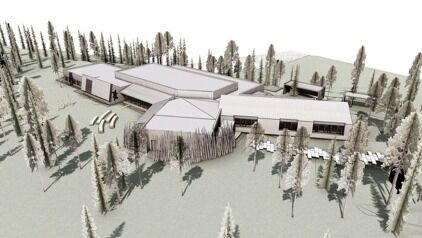 Sånn blir det. Den nye sørsamiske storstua skal være klar til innflytting like før jul 2021.
 Foto: Tegning av Tyin tegnestuer arkitekter