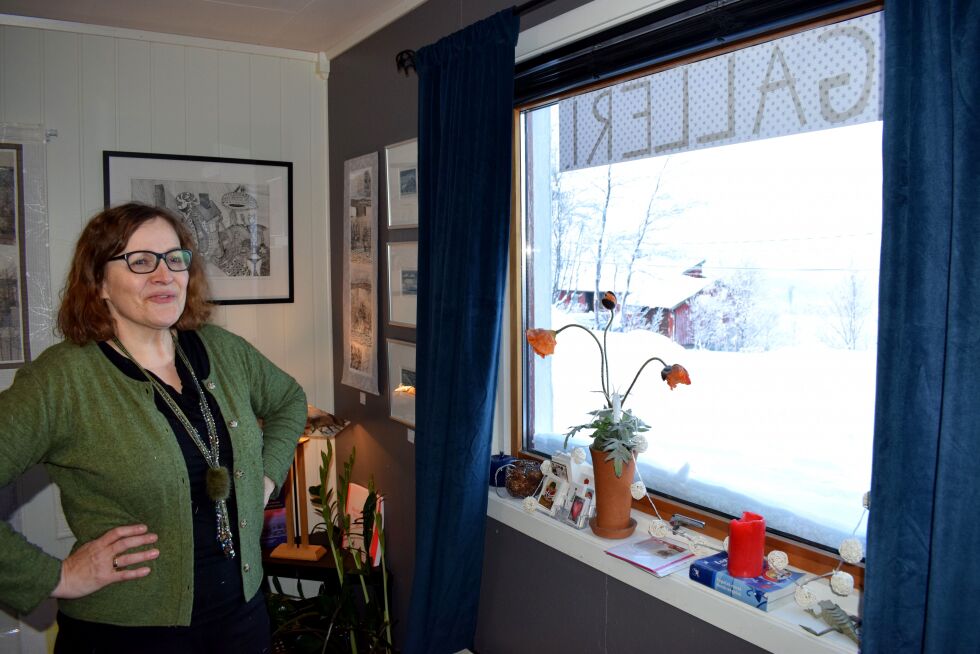 Britt Inger Berntsen drev tidligere Galleri Arktika nede i Kirkenes sentrum.
 Foto: Birgitte Wisur Olsen