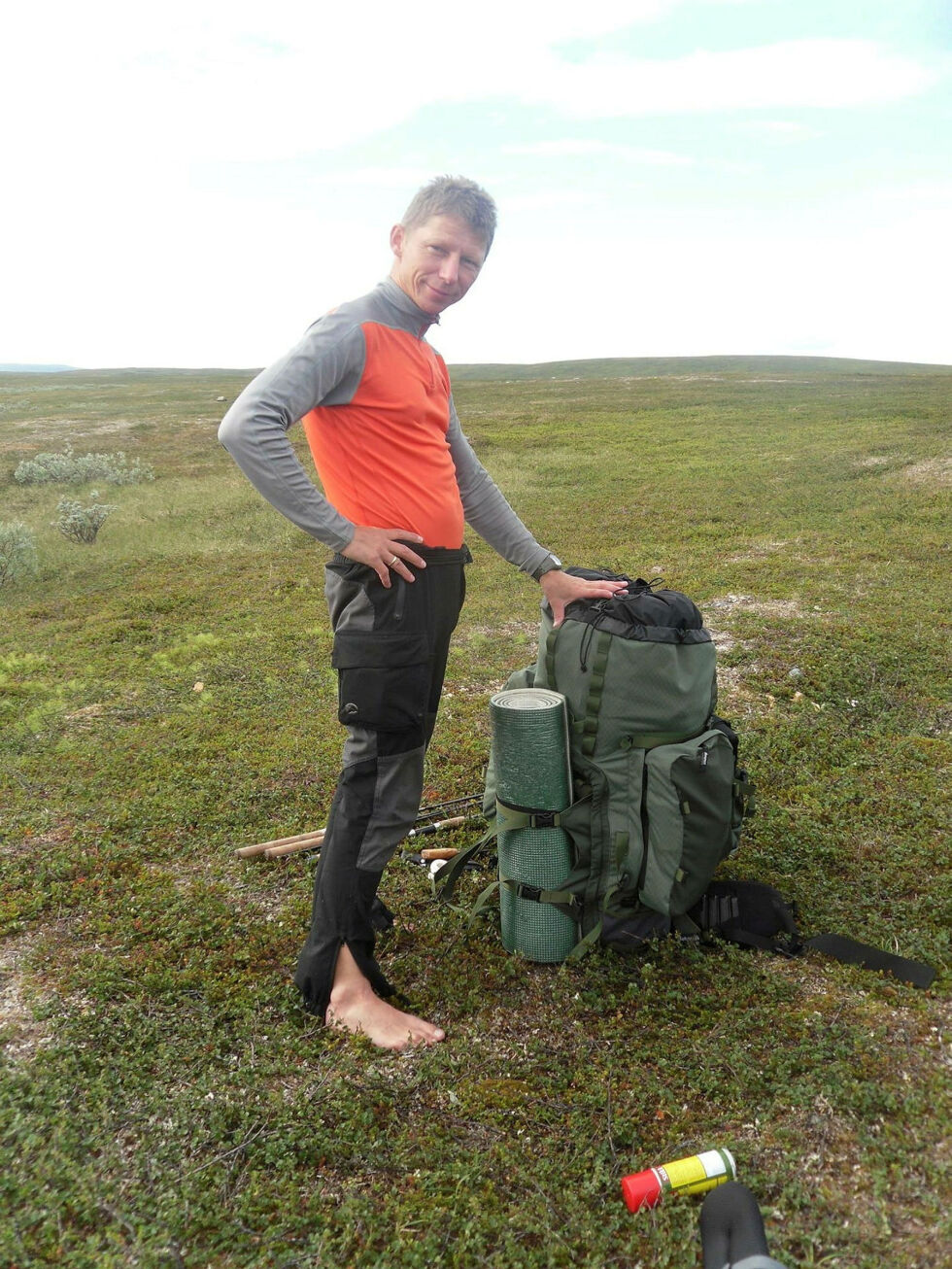 Styremedlem i Folkeaksjonen mot Davvi, Per Olaf Persen, poengterer at mange bor i Finnmark nettopp på grunn av tilgangen på uberørt natur.
 Foto: Privat
