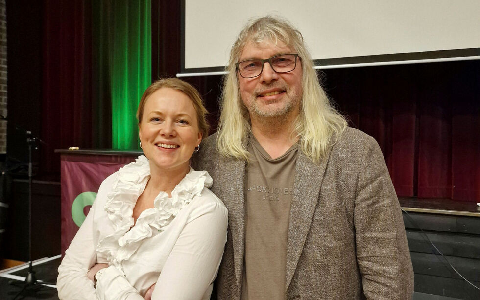 Amy Brox Webber og Alf Normann Hansen ble valgt på fylkesårsmøtet i Kirkenes i helga.
 Foto: Rakel Hagen Olsen