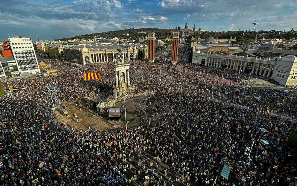 Catalonia krever selvstendighet fra Spania.
 Foto: Assemblea Nacional Catalana