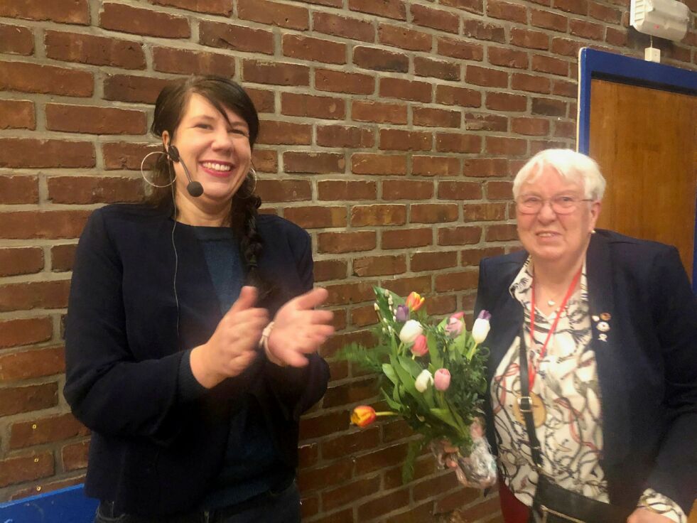 Marit Jacobsen fra komiteen og Evelyn Olsen Lid som holdt dagens hovedtale.
Alle foto: Birgitte Wisur Olsen