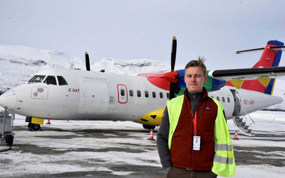 Robert Rungholm er kommersiell direktør i DAT. Her fotografert i forbindelse med overtakelsen av FOT-ruten mellom Lakselv og Tromsø.
 Foto: Sara Olaussen Stensvold