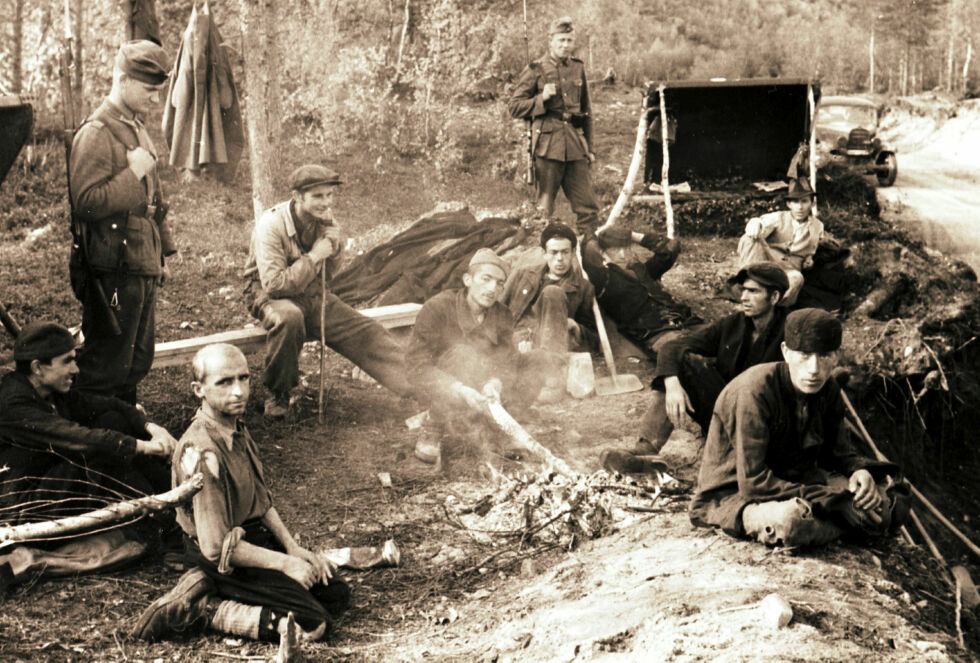 Fanger fra leiren i Karasjok.
 Foto: Bundesarchiv