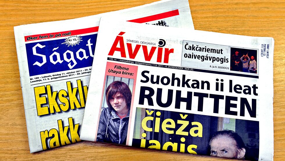 Sálas mener at de samiske avisene vil miste over en halv million kroner, hvis mediemangfoldutvalget får det som de vil. De vanlige norske avisene vil derimot få hundrer av millioner mer i pressestøtte.
 Foto: Arkiv